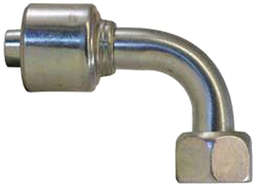 MegaCrimp Gates 16G-16FBSPORX90 Couplings, Female British Standard Parallel Pipe O-Ring Swivel, 90 Bent Tube, 1" ID (Pack of 25)