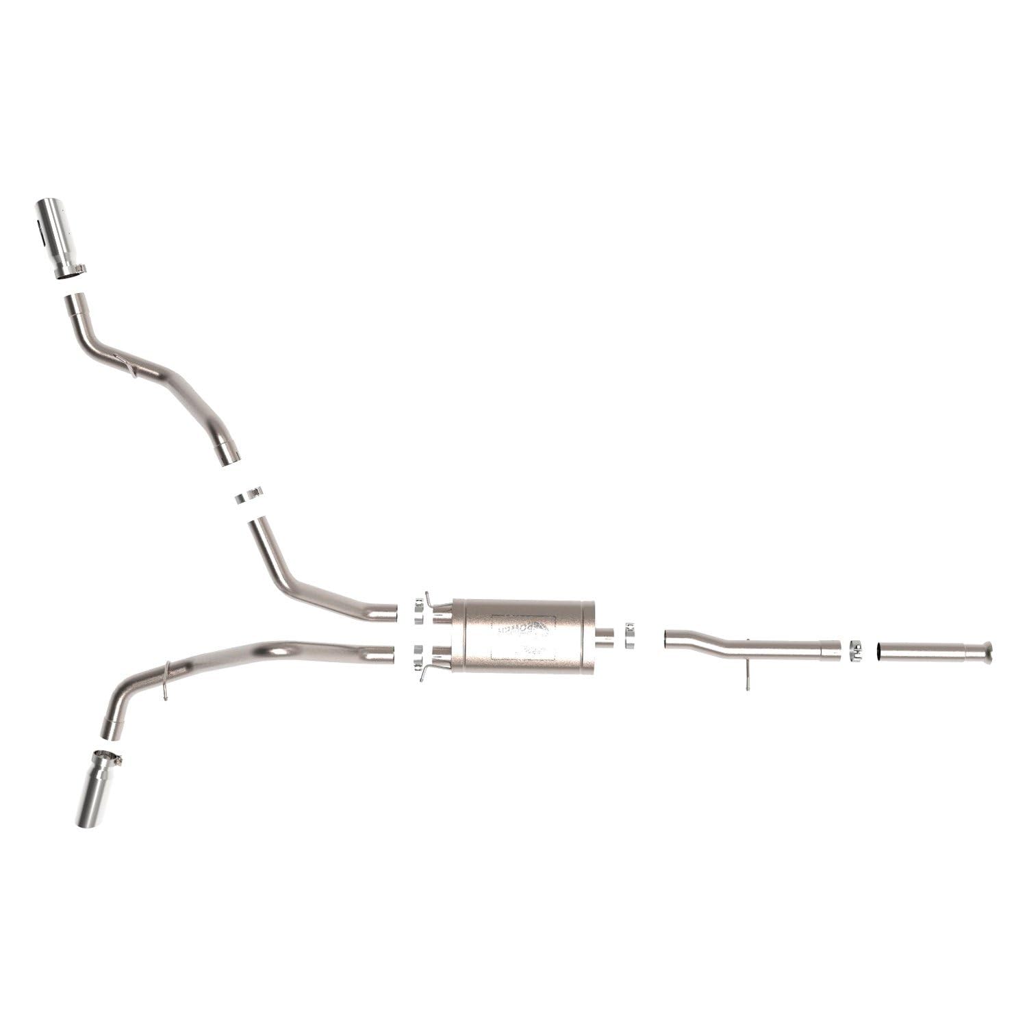 MACH Force-Xp aFe POWER 49-44134-P 3" Cat-Back Exhaust System, Dual Polished Tips, Stainless Steel, fits GM Silverado/Sierra