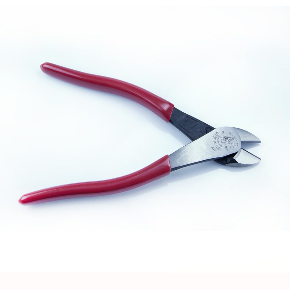 Klein Tools Pliers D248-8, Made in USA, Diagonal Cutting Multi-Purpose Pliers with Angled Head, High-Leverage Design, and Short Jaw, 8-Inch