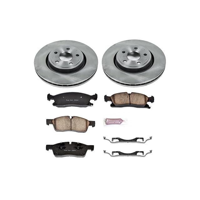 Power Stop Autospecialty KOE5954 Front Replacement Brake Kit-OE Brake Rotors & Ceramic Brake Pads For Dodge Durango 2011-2020, Jeep Grand Cherokee 2011-2012 [Model Specific]