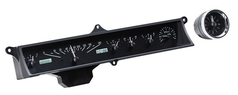 VHX-63C-CAD-K-W Dakota Digital Compatible with 1963-64 Cadillac Car VHX Gauge Instrument System Black Alloy White Backlighting