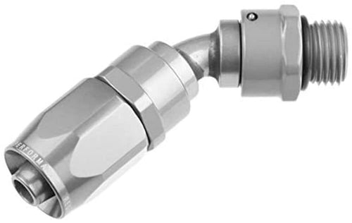 -10 hose end with -10 ORB male end 45 degree - clear