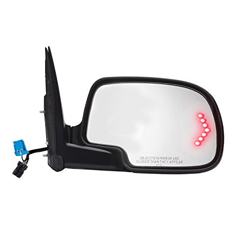 Passenger Side Fit Mirror for Cadillac Escalade, Chevy Avalanche, Silverado, Suburban, Tahoe, GMC Sierra, Yukon, Denali/XL, 2007 Silverado/Sierra Classic, PTM, Signal, memo, Pwr FLD, HTD Pwr