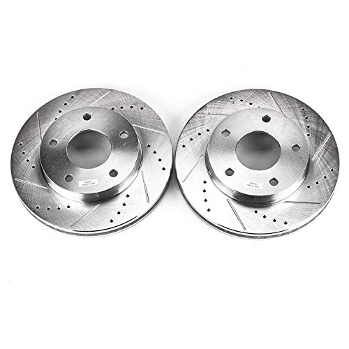 Rear Power Stop AR8606XPR Drilled & Slotted Rotor Pair Evolution