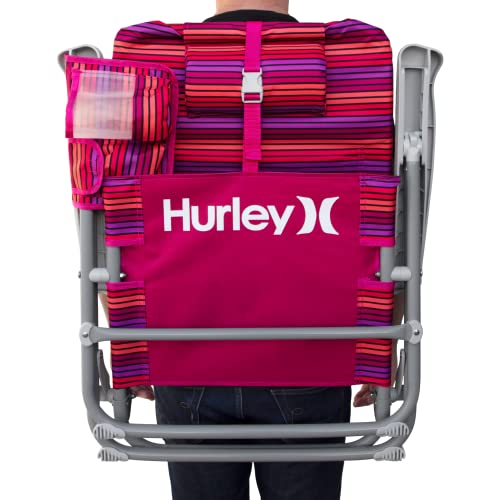 Backpack Hurley Beach Chair, One Size, Bombay Stripe Passion Fruit