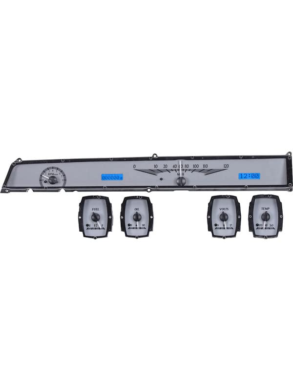Analog Dash Gauge System Dakota Digital Kit Silver Alloy Blue VHX-64L-S-B 64 65 Lincoln Continental