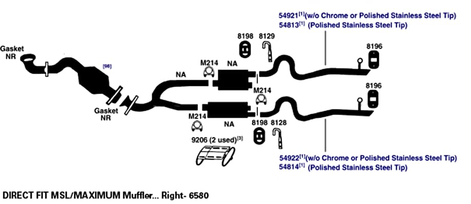Exhaust Muffler AP Exhaust Products 6580