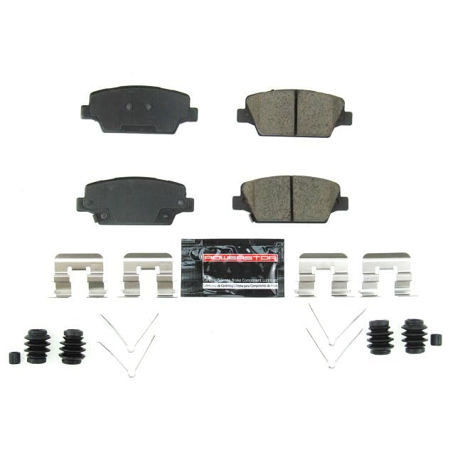 Power Stop Z23-2050 Z23 Evolution Sport Rear Carbon Fiber Infused Ceramic Brake Pads with Hardware For Kia Cadenza 2017-2020 [Vehicle Specific]