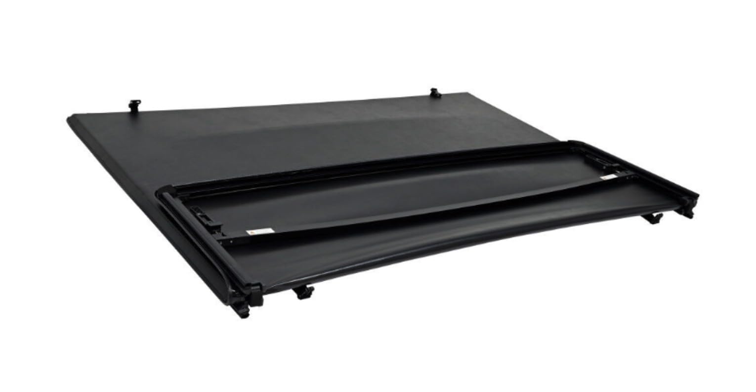 Westin Tri-Fold Tonneau Cover, Hook and Loop Attachment, Vinyl Top, Black, 5 ft 7 in Bed, Compatible with Toyota Fullsize Truck 2022-24, Kit