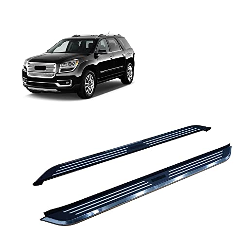 Pinnacle Black Horse Running Boards Black & Silver Compatible with 09-17 Traverse|07-09 Buick Enclave|07-17 GMC Acadia (Includes 2017 Limited Model & Excludes Denali)|07-10 Saturn Outlook-PICH79
