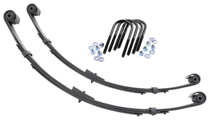 Rough Country 4" Military Wrap Rear Leaf Springs for 87-95 Jeep YJ - 8064Kit