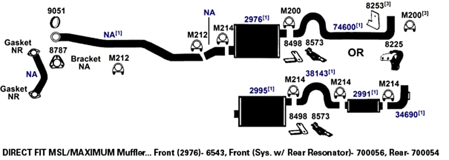 Exhaust Muffler AP Exhaust Products 700054