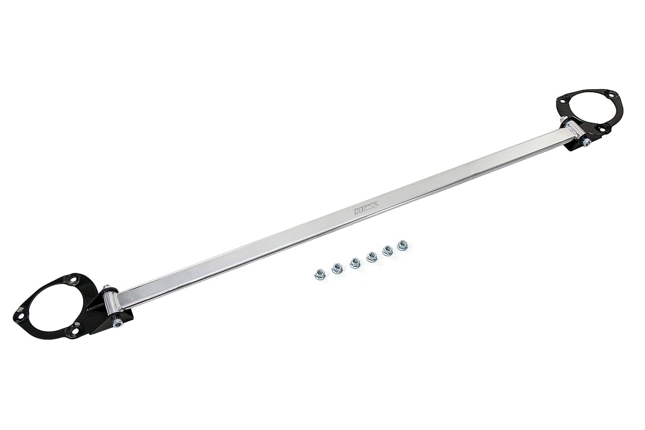 Performance HPS Polished Front Strut Bar Tower Brace Compatible for 2012-2014 Toyota Camry 2.5L, 42-102P