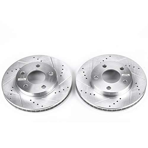 Power Stop AR8256XPR Evolution Front Drilled & Slotted Rotor Pair For Chevrolet Classic, Chevrolet Malibu, Oldsmobile Alero, Oldsmobile Cutlass, Pontiac Grand Am [Model Specific]