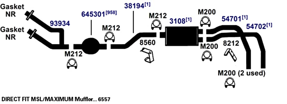 Exhaust Muffler AP Exhaust Products 6557