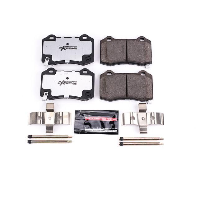 Power Stop Carbon-Fiber Ceramic Rear Brake Pads For 2004-2007 Cadillac CTS, 2010-2015 Chevy Camaro, 2006-2010 Dodge Charger, 2008-2023 Challenger, 2012-2017 Jeep Grand Cherokee, 2012-2021 Tesla S