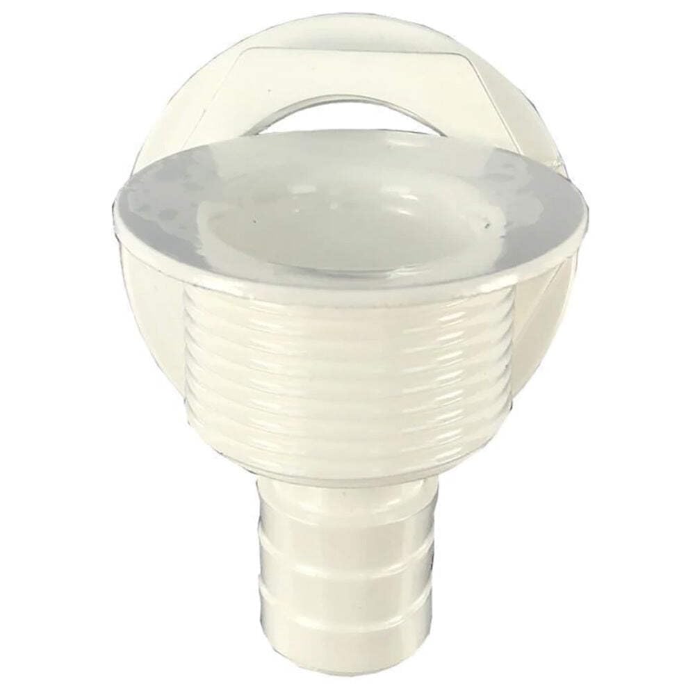 Marine T-h APD-2-DP All-purpose Straight Barbed Drain - White