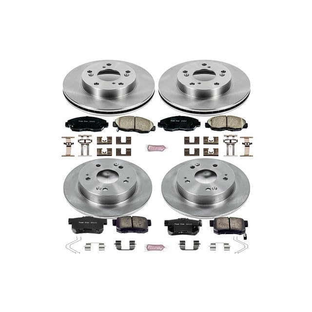 Power Stop KOE6320 Front and Rear Autospecialty Replacement Brake Kit-OE Brake Rotors & Ceramic Brake Pads For Honda Civic 2012 [Model Specific]