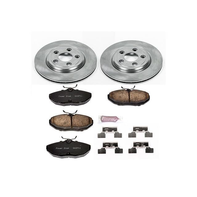 Power Stop KOE1361 Rear Replacement Brake Kit-OE Brake Rotors & Ceramic Brake Pads For Ford Thunderbird, Jaguar Vanden P, Lincoln LS, Jaguar [Model Specific]