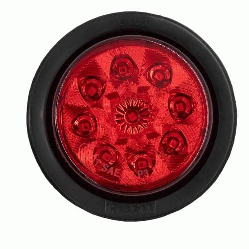 2.5 Inch Round Heise Marker/Clearance Light with Grommet - Red, Round Marker/Clearance Light (HE-TR2501)