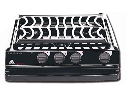 Dometic 52939 Atwood Wedgewood CV-35 BP Slide-in Cooktop, Open Burner - Black, Piezo Ignition