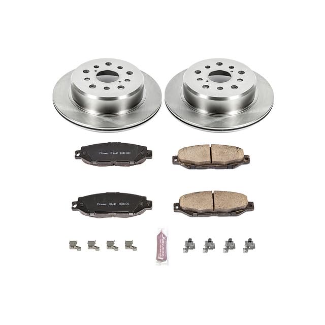 POWERSTOP Autospecialty KOE3134 Rear Replacement Brake Kit-OE Brake Rotors & Ceramic Brake Pads For Lexus SC300 1999-2000, Lexus SC400 1992-2000 [Model Specific]