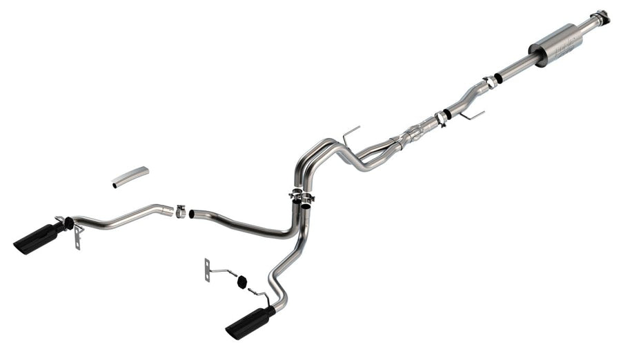 Borla 2021 F-150 5.0L 4dr CC SB EC STB Lariat/KR/Platinm/LTD 3/2.25 SRE Cat-Back ATAK Black CHR Tips - 140867BC