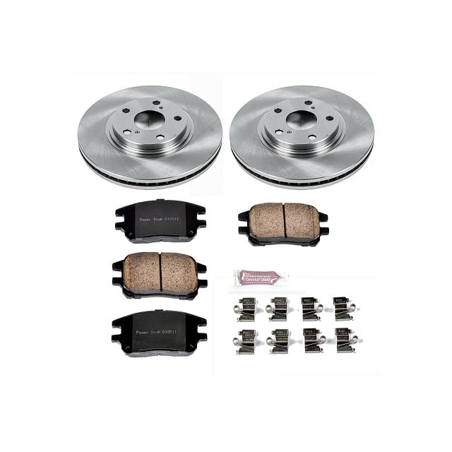 Power Stop KOE1146 Front Replacement Brake Kit-OE Brake Rotors & Ceramic Brake Pads For Lexus RX300 2002-2003 [Model Specific]