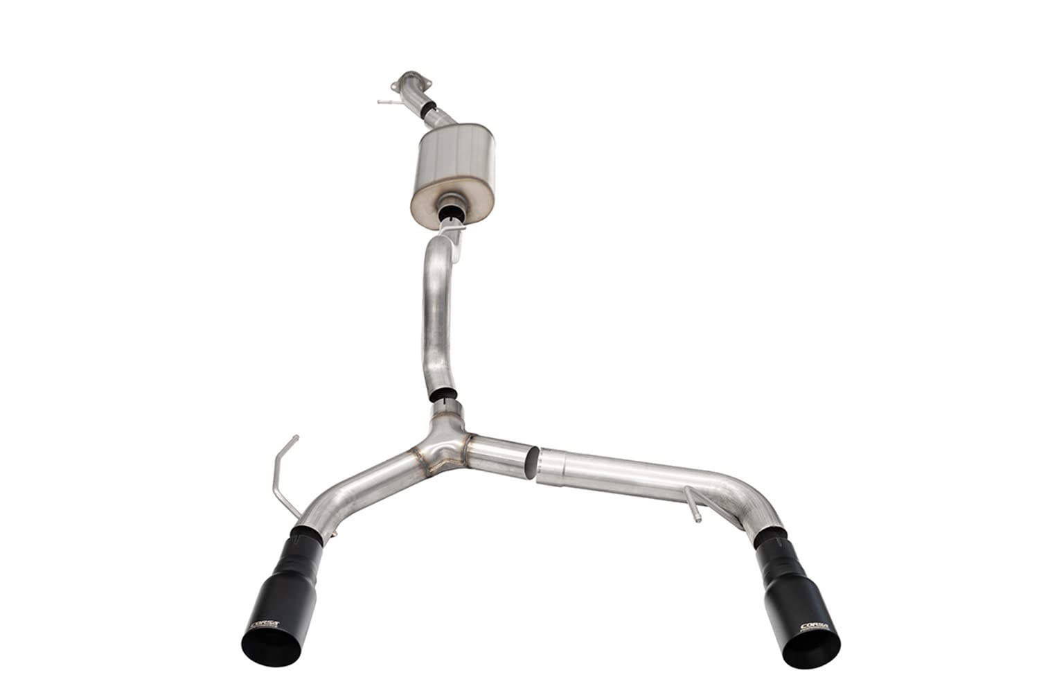 Corsa - 2-Door 21-22 Ford Bronco 2.3L 2.75in Cat-Back Dual Rear Exhaust w/ 4in Straight-Cut Black Tips (21204BPC)