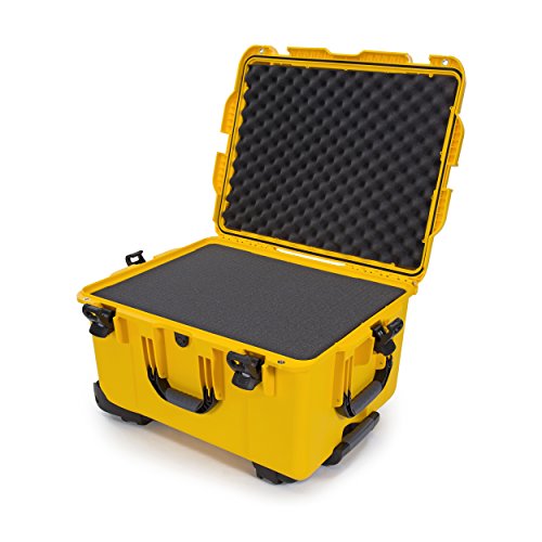 NANUK 960 Wheeled Series Lightweight NK-7 Resin Waterproof Protective Rolling Case with Foam, Yellow