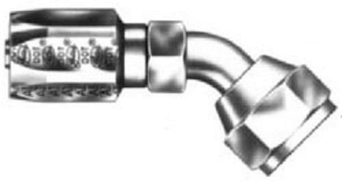 Gates Field Attachable 12C5-12RFJX45 for C5C, C5D and C5M Hose, Female JIC 37 Flare Swivel, 45 Bent Tube, Steel, 5/8" ID
