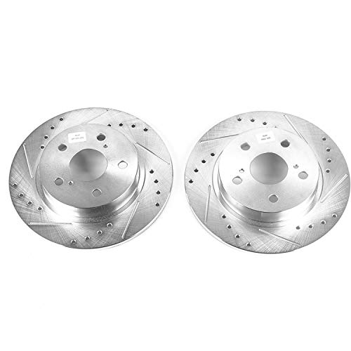 Power Stop Rear JBR1540XPR Drilled & Slotted Evolution Rotor Pair For Scion tC 2011-2016 [Model Specific]