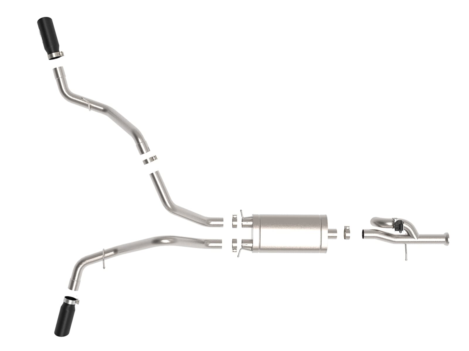 Gemini XV aFe POWER 49-34133-B 3" Cat-Back Exhaust System, Black Tips, 304 Stainless Steel, fits GM Trucks