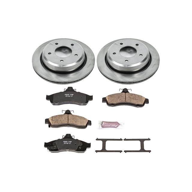 POWERSTOP Autospecialty KOE5064 Rear Replacement Brake Kit-OE Brake Rotors & Ceramic Brake Pads For Chevrolet Caprice 1994-1996, Chevrolet Impala 1994-1996 [Model Specific]