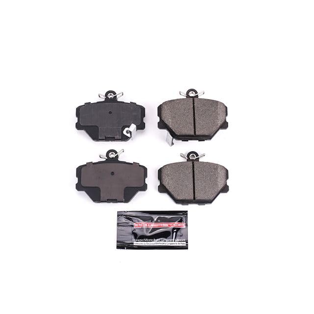 Power Stop Z23-1252 Z23 Evolution Sport Carbon Fiber Infused Ceramic Brake Pads with Hardware For Smart Fortwo 2005-2016 [Vehicle Specific]