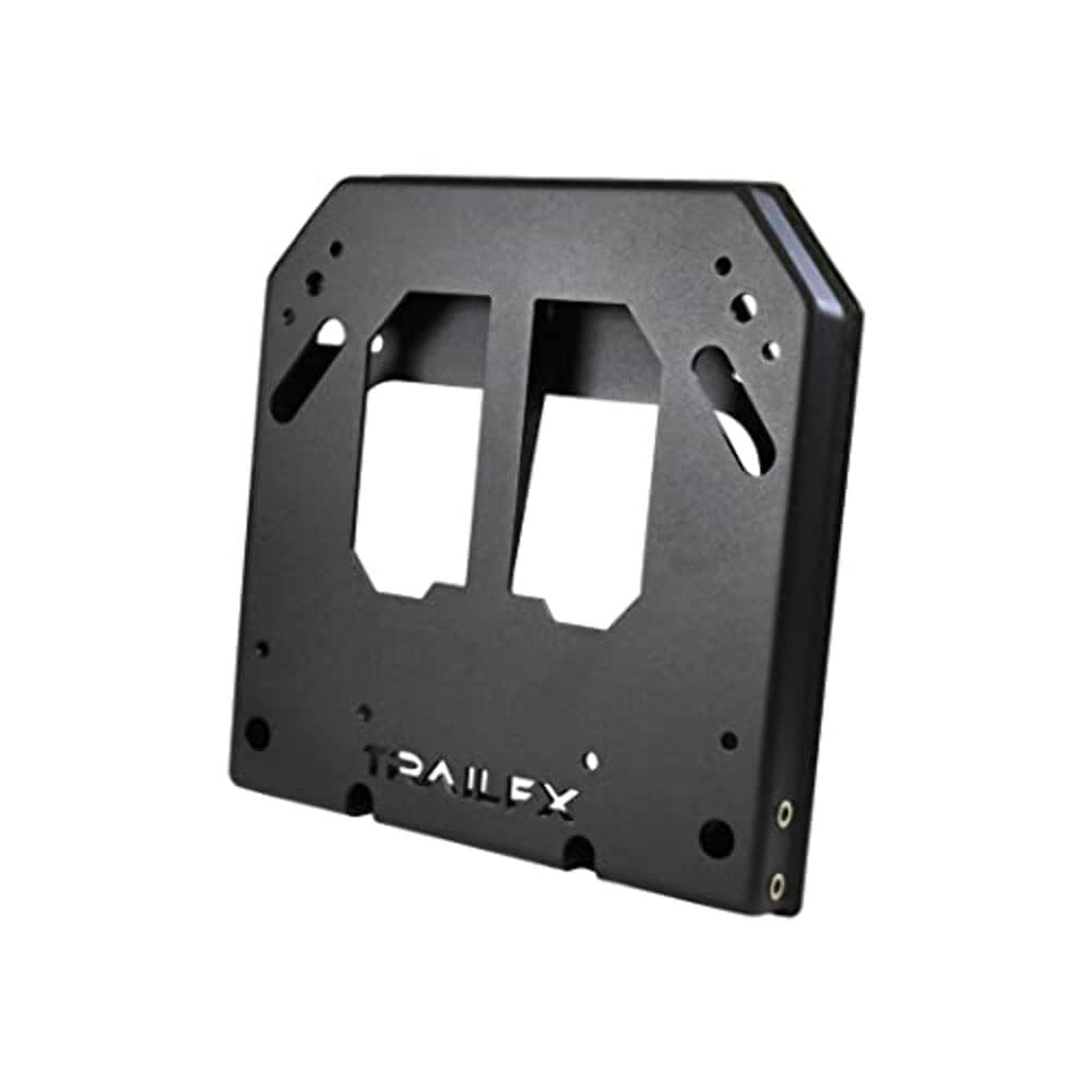 Spare Tire Carrier Spacer Trailfx BR009T for Ford Bronco 2021-2025 Matte Black Powder Coated 6-Gauge Steel Tailgate Mounted Fits Up to 35 Inch Tires