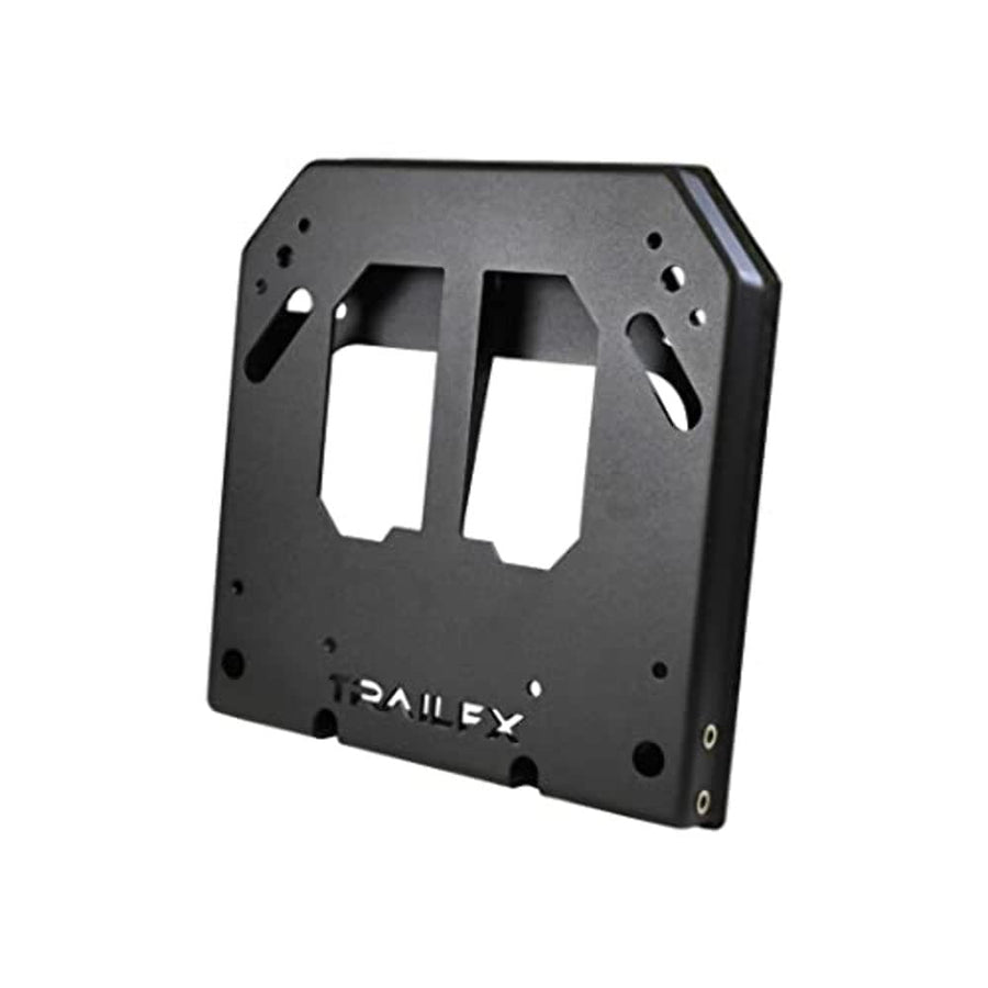Spare Tire Carrier Spacer Trailfx BR009T for Ford Bronco 2021-2025 Matte Black Powder Coated 6-Gauge Steel Tailgate Mounted Fits Up to 35 Inch Tires