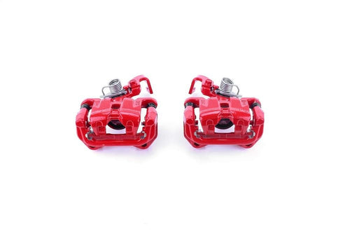 Power Stop Pair of High-Temp Red Powder Coated Rear Calipers For Mazda 6 2003-2005 [Model Specific]