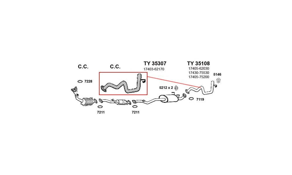 Exhaust Pipe ANSA (TY35108)