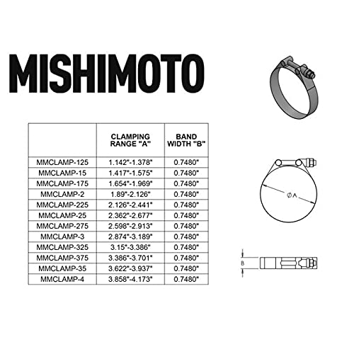 3" Mishimoto Stainless Steel T-Bolt Clamp