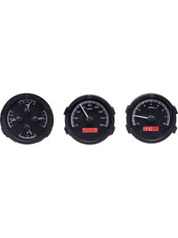 Dakota Digital VHX-68O-CUT-K-R Analog Gauge System Compatible with 1968 Oldsmobile Cutlass, F-85 and 444 Black Alloy Red Backlighting