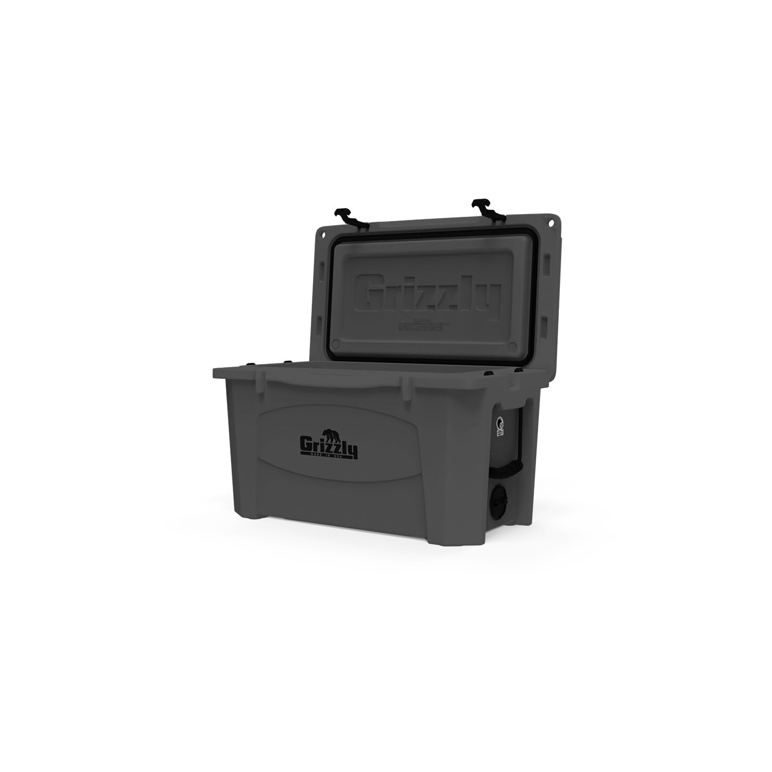 60 Cooler Grizzly | 60 qt Ice Chest Durable Rotomolded Insulated | Made in USA | Warranty for Life | for Beach Boat Camping Fishing Hunting | G60 | Stealth Gray