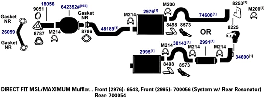 Exhaust Muffler AP Exhaust Products 700056