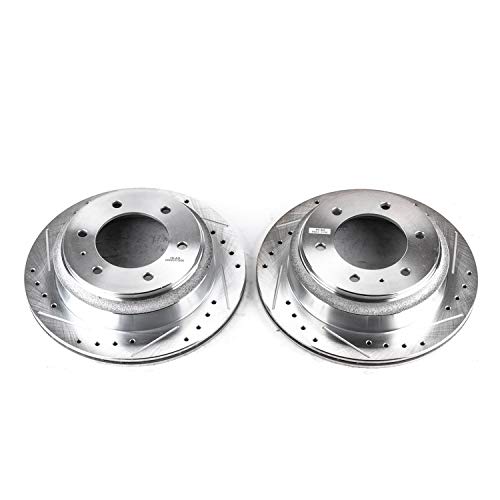 Power Stop Rear JBR569XPR Drilled & Slotted Rotor Pair For Acura SLX, Passport, Amigo, Amigo, Axiom, Rodeo, Rodeo Sport, Trooper, VehiCROSS [Model Specific]