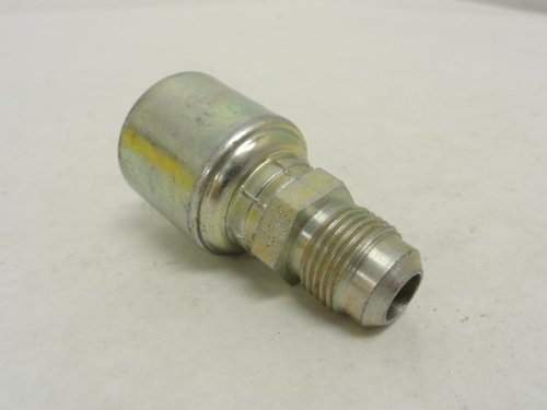 MegaCrimp Gates 8G-8MS Couplings, Male SAE 45 Flare, Zinc Plated Carbon Steel, 2.89", 1/2" ID