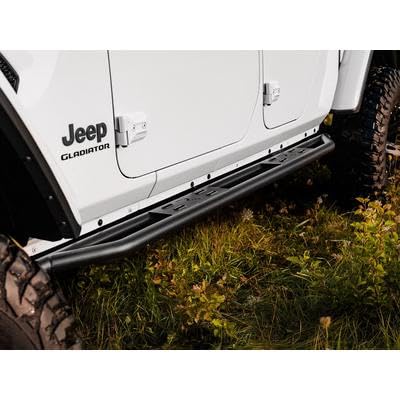 TrailCrawler RAMPAGE PRODUCTS Rock Slider Steps for Jeep Gladiator JT | Pair, Steel, Black | 88736 | Fits 2020-2025 Jeep Gladiator JT