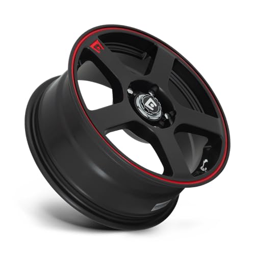 MR116 FS5 Motegi 17X7 5X4.25/4.5 5.57 40mm MATTE BLACK W/RED STRIPE - MR11677001740
