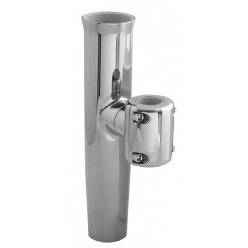 Stainless Steel Taco Clamp-On Adjustable Rod Holder - 1-1/1634; & 1-5/1634; O.D. (Pipe), 1-1/434; O.D. (Tube)