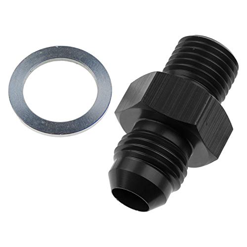 Performance Red Horse 8262-06-02-2 -06 Male AN/JIC Flare To 1/8"NPSM Transmission Fitting -Black-2Pcs