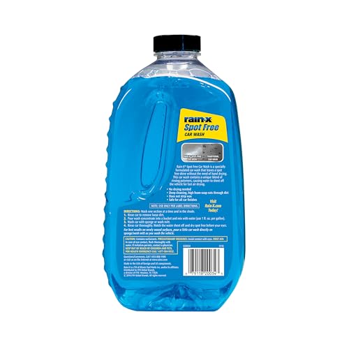 Car Wash Rain-X 620073 - Deep Cleaning, High Foam Soap Provides Spot Free Shine with No Towel Or Hand Drying Needed - Car soap for car cleaning and detailing 48 fl oz